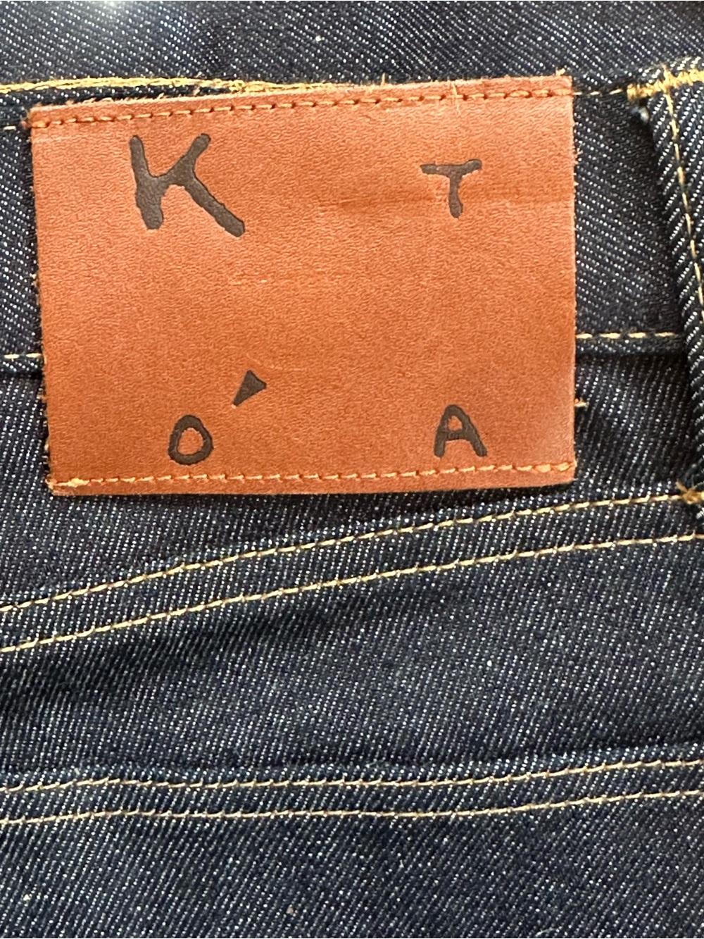 Hiroshi Kato “The Needle Skinny” Raw Selvedge Dk Blue Denim Jeans 32x28 Like New - Picture 13 of 16